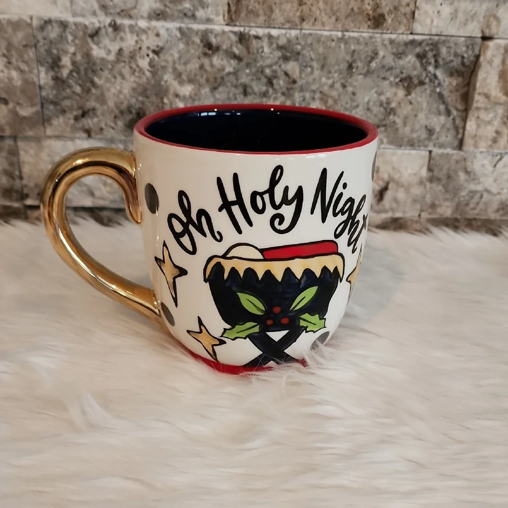 Glory Haus Oh Holy Night Mug with Gold Handle